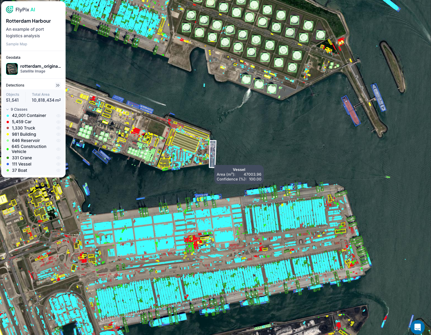 screenshot of FlyPix AI